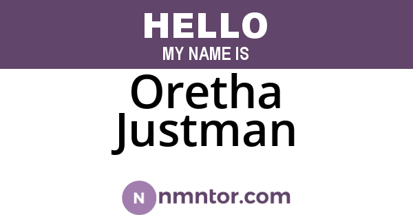 Oretha Justman