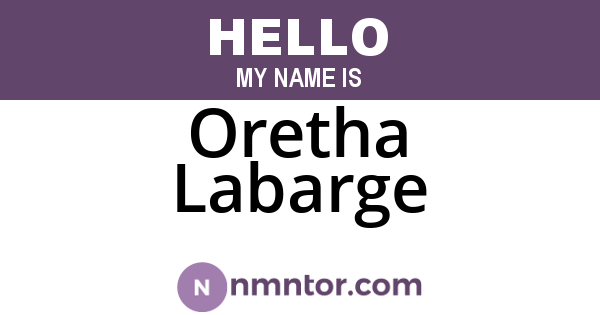 Oretha Labarge