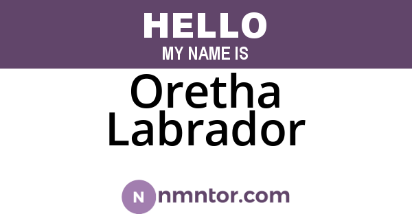 Oretha Labrador