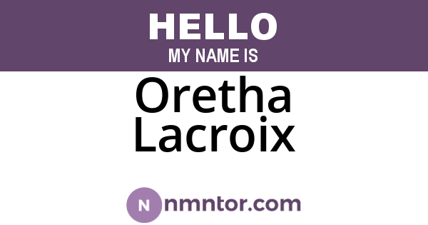 Oretha Lacroix