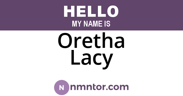 Oretha Lacy