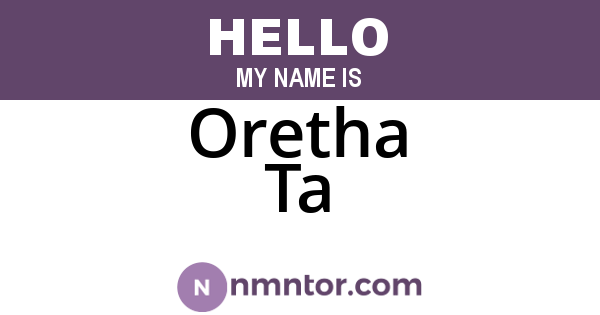 Oretha Ta