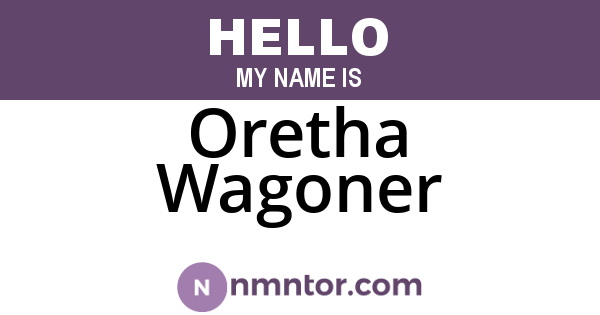 Oretha Wagoner