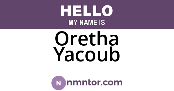Oretha Yacoub