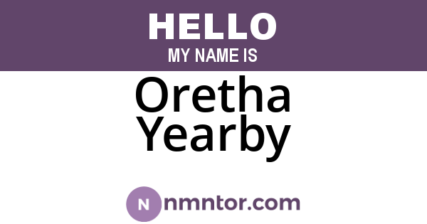 Oretha Yearby