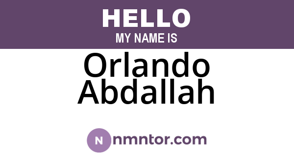 Orlando Abdallah