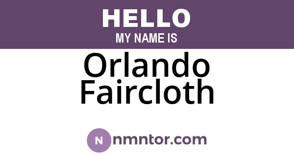 Orlando Faircloth