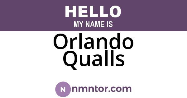 Orlando Qualls