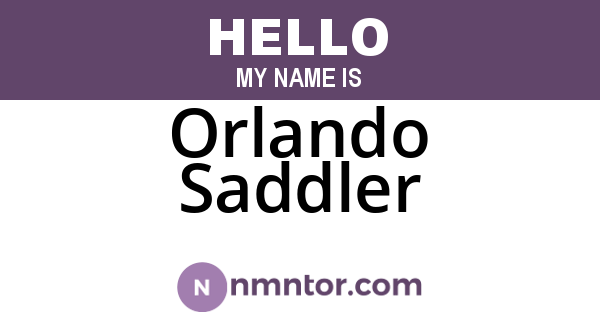 Orlando Saddler