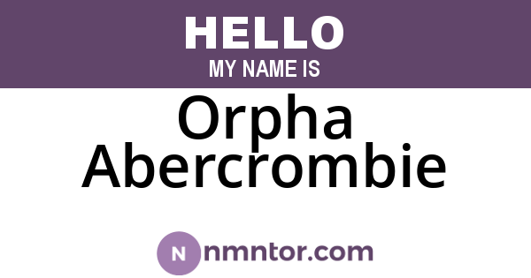 Orpha Abercrombie