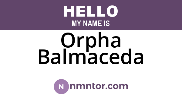 Orpha Balmaceda