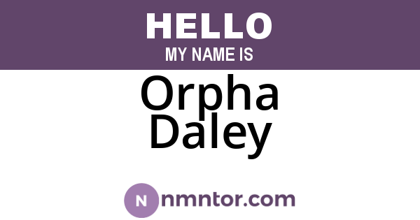 Orpha Daley