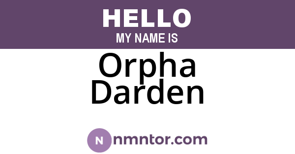 Orpha Darden