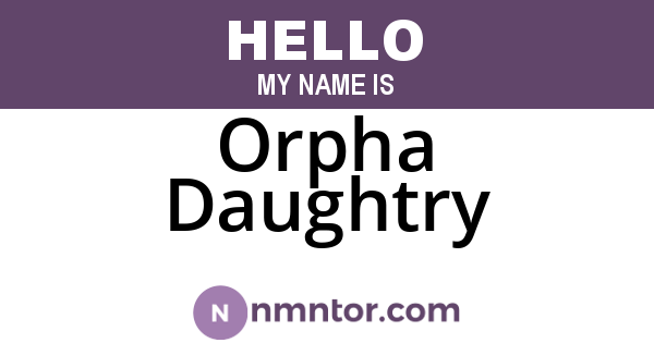 Orpha Daughtry