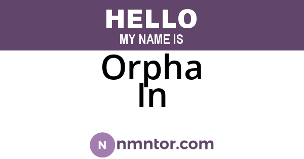 Orpha In