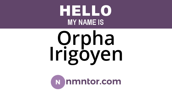 Orpha Irigoyen