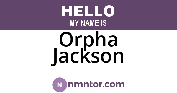 Orpha Jackson