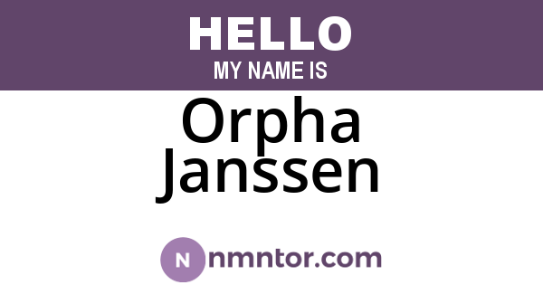 Orpha Janssen