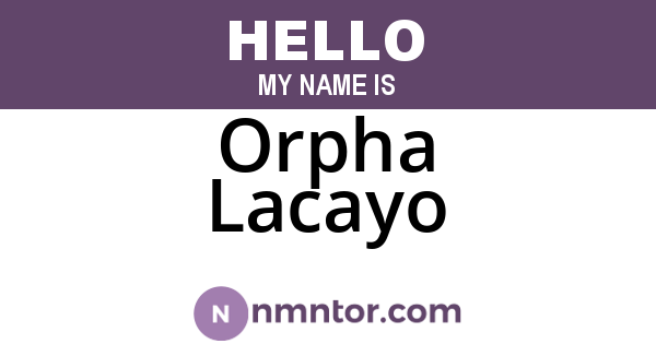 Orpha Lacayo