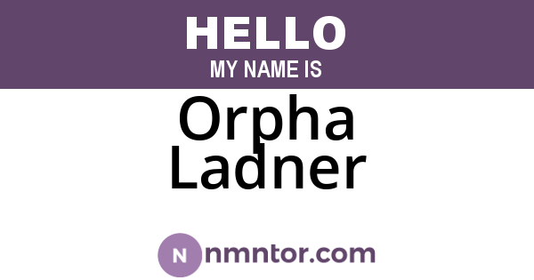 Orpha Ladner