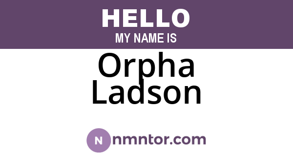 Orpha Ladson