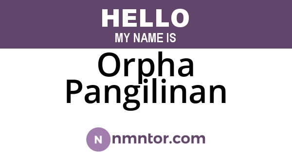 Orpha Pangilinan