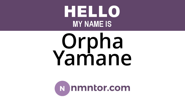 Orpha Yamane
