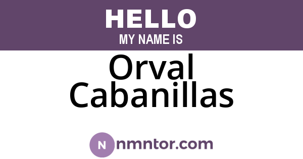 Orval Cabanillas