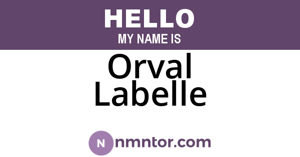 Orval Labelle