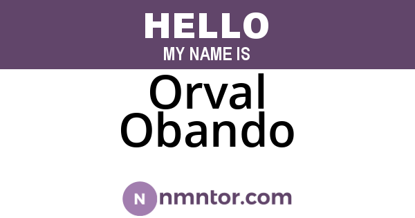 Orval Obando