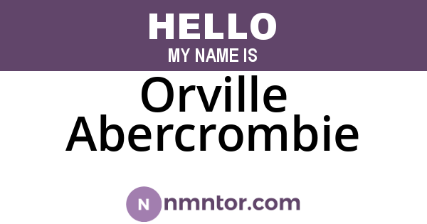 Orville Abercrombie
