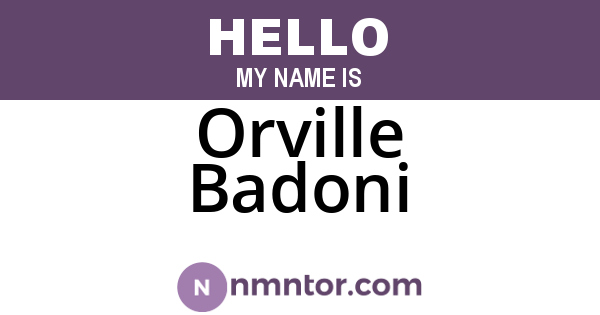 Orville Badoni