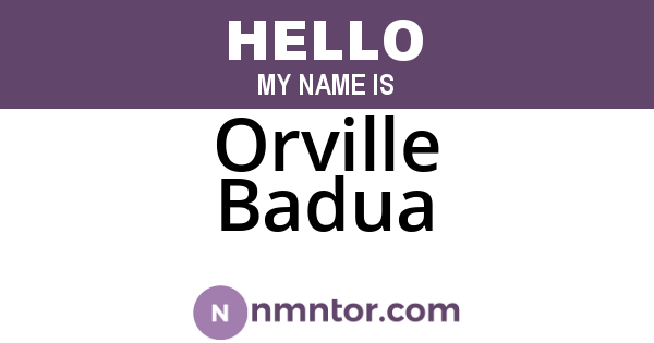 Orville Badua