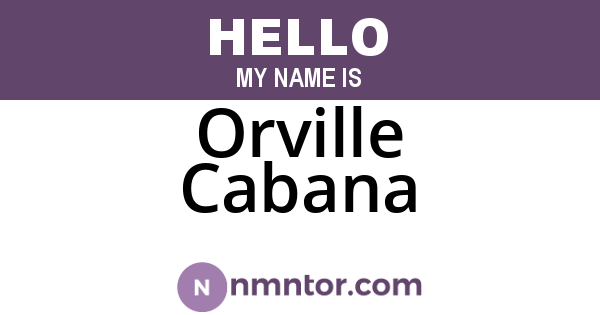 Orville Cabana