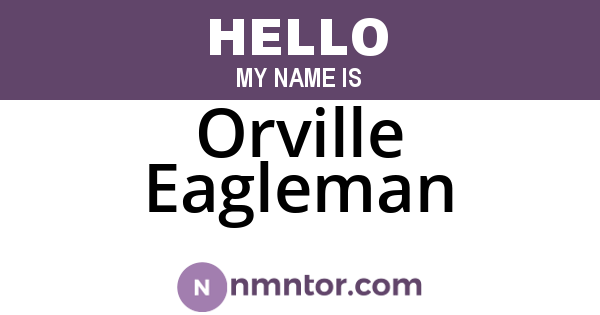 Orville Eagleman