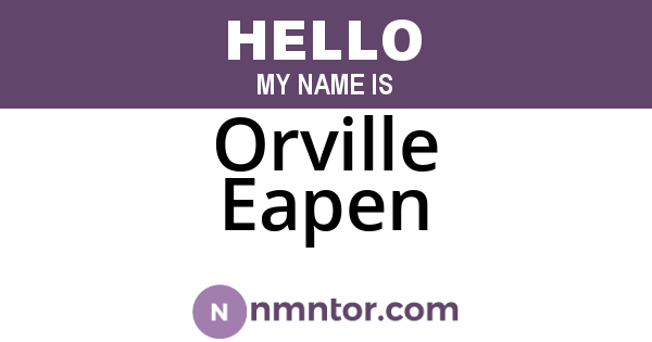 Orville Eapen