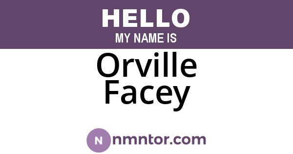 Orville Facey