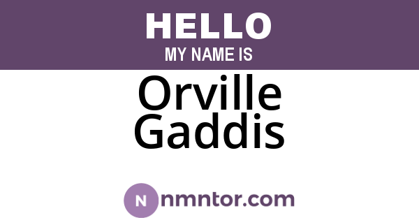 Orville Gaddis