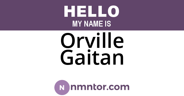Orville Gaitan