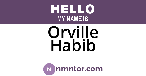 Orville Habib