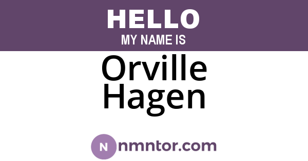 Orville Hagen