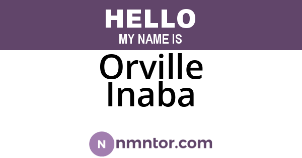Orville Inaba