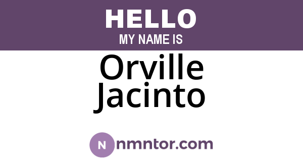 Orville Jacinto