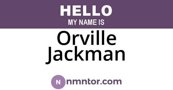 Orville Jackman