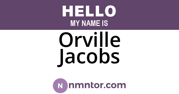 Orville Jacobs