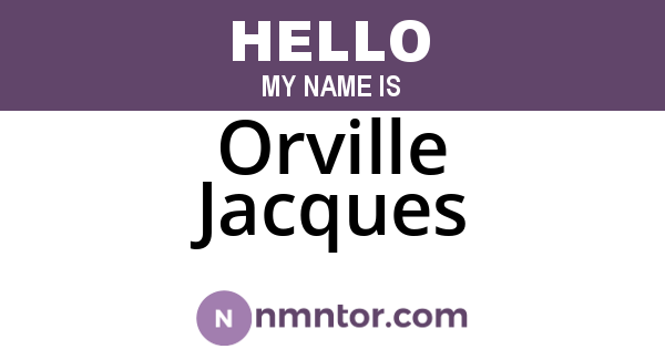 Orville Jacques