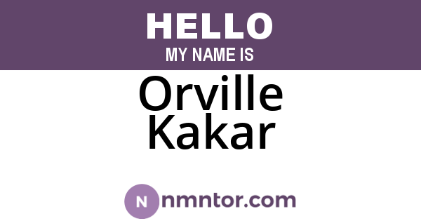 Orville Kakar
