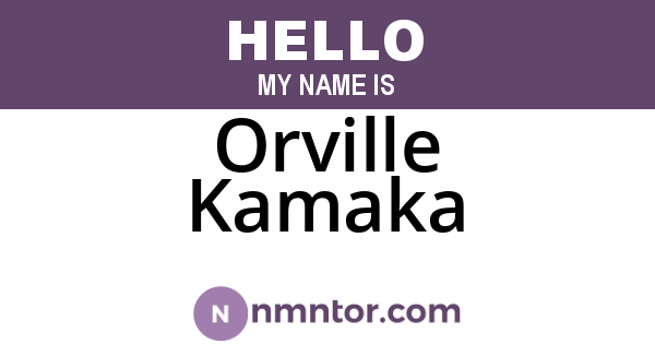 Orville Kamaka