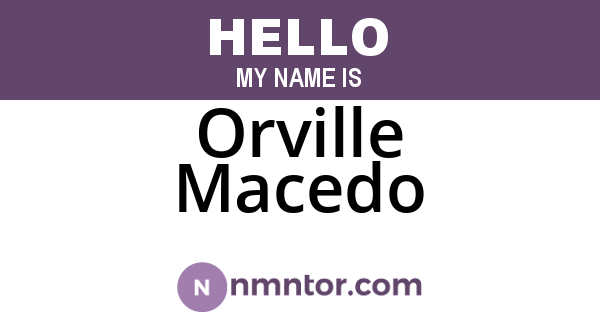 Orville Macedo