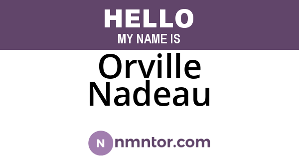 Orville Nadeau
